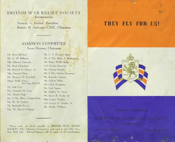 British War Relief Society Solicitation of Support, May, 1938 (Source: Roberts)